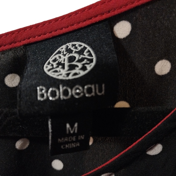 Bobeau Black and White Polka Dot Top - Picture 4 of 5